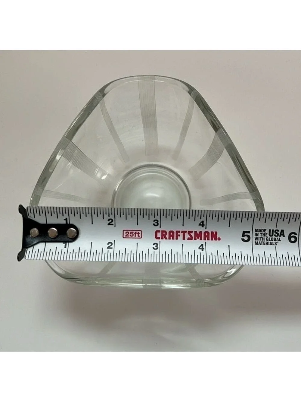 Vintage MCM Indiana Glass Clear Etched Chip and Dip Serving Bowls Rare Set of 2